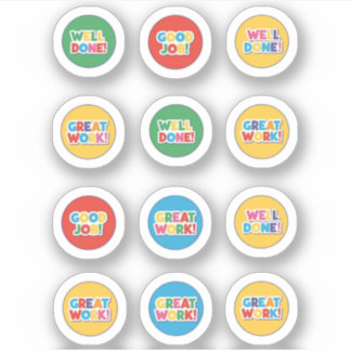 Goed gedaan, goed werk, goed bezig sticker