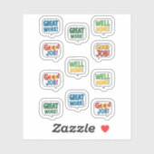 Goed gedaan, goed werk, goed bezig sticker (Vel)