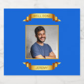 Goed gedaan Gold Scroll, aangepaste foto - op maat Bier Etiket (Enkel label)