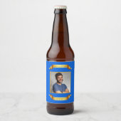 Goed gedaan Gold Scroll, aangepaste foto - op maat Bier Etiket (Voorkant)