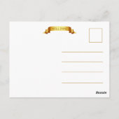 Goed gedaan Gold Scroll, aangepaste foto - op maat Briefkaart (Achterkant)