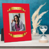 Goed gedaan Gold Scroll, aangepaste foto - op maat Fotoplaat (Zijkant)