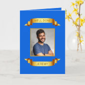 Goed gedaan Gold Scroll, aangepaste foto - op maat Kaart (Gele Bloem)