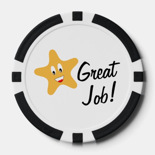 Goed gedaan! Gouden Ster Custom Pokerchips (Voorkant)