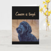 Goed gedaan Je kunt harder zijn dan kankercel hond Kaart (Gele Bloem)
