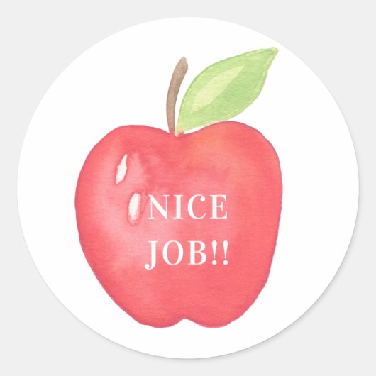 Goed gedaan | Klaslokaal Crest Ronde Sticker (Voorkant)