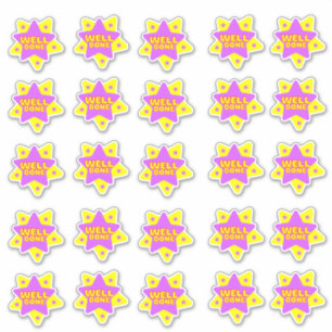 Goed gedaan Kleurrijke Reward Teacher Stickers Pac