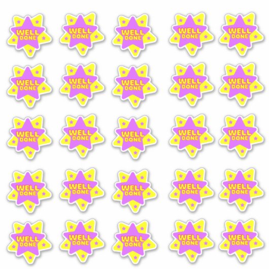 Goed gedaan Kleurrijke Reward Teacher Stickers Pac (Voorkant)