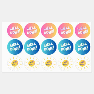 “Goed gedaan!” Kleurrijke Stimulerende Sticker