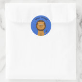 Goed gedaan leeuwen leraren blauw ronde sticker (Tas)