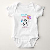 Goed gedaan mama Speelse Kitty Baby Shower Pasgebo Romper (Voorkant)