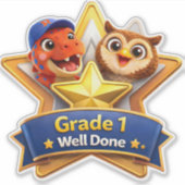 Goed gedaan met de uil en de op maat gemaakte viny sticker (Voorkant)