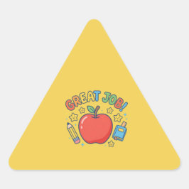 Goed gedaan! Mooie rode appel klasbeloningssticker Sticker