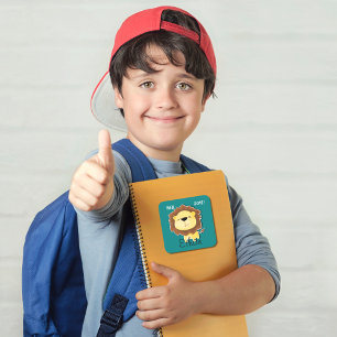 Goed gedaan! [Naam kind invoegen] Vierkante sticke Vierkante Sticker