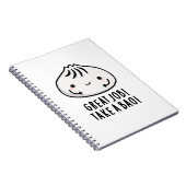 Goed gedaan, neem een Bao, grappige Dimsum-grap Notitieboek (Rechterzijde)