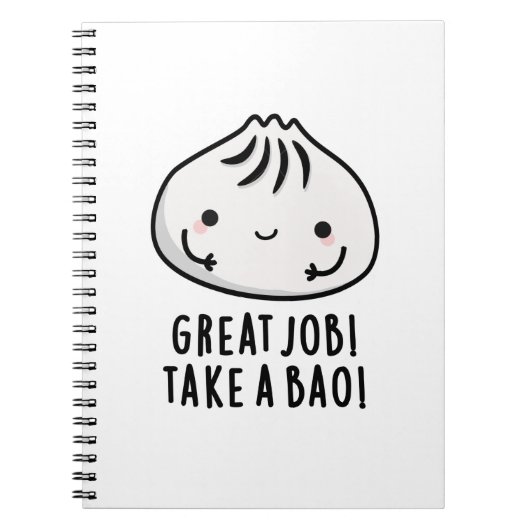 Goed gedaan, neem een Bao, grappige Dimsum-grap Notitieboek (Voorkant)