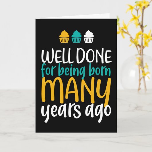 Goed gedaan om grappig te worden. kaart (Gele Bloem)