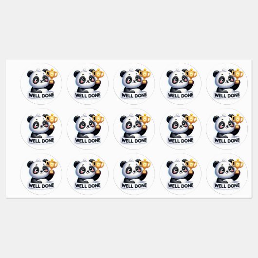 GOED GEDAAN PANDA STICKER (Vel)
