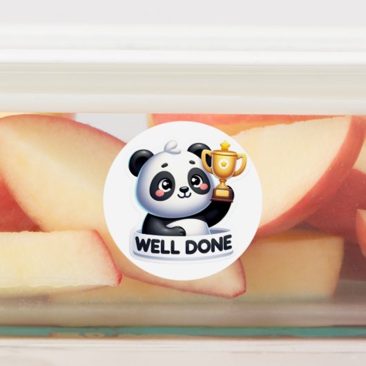 GOED GEDAAN PANDA STICKER (Aangebracht)