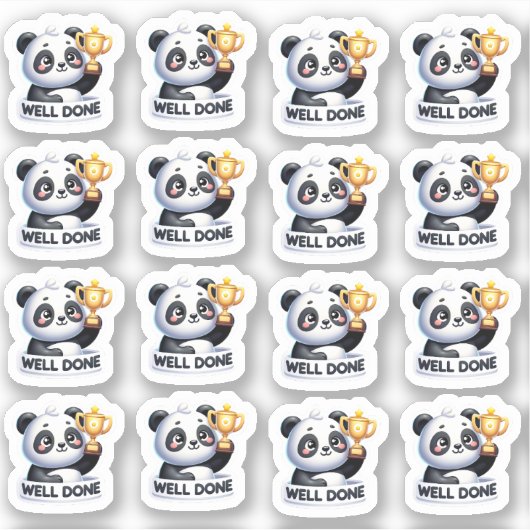 🐼 "Goed gedaan" Panda Sticker (Voorkant)