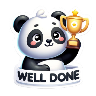 🐼 "Goed gedaan" Panda Sticker