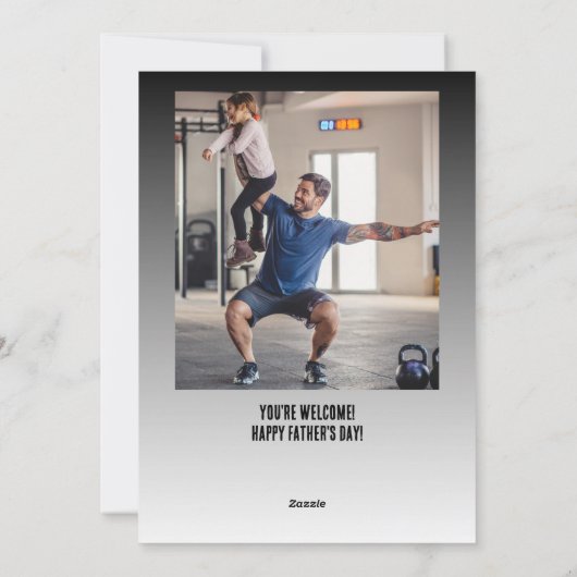 Goed gedaan pap ik ben Geweldige, grappig citaat v Feestdagenkaart (Achterkant)