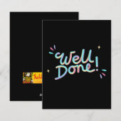 Goed gedaan regenboog aanmoediging 3D Feestdagenkaart (Voorkant / Achterkant)