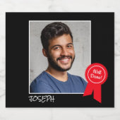 Goed gedaan Rode Rosette, Aangepaste Foto - Gepers Bier Etiket (Enkel label)