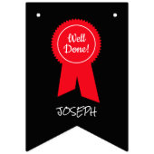 Goed gedaan Rode Rosette, Aangepaste Foto - Gepers Vlaggetjes (Tweede vlag)