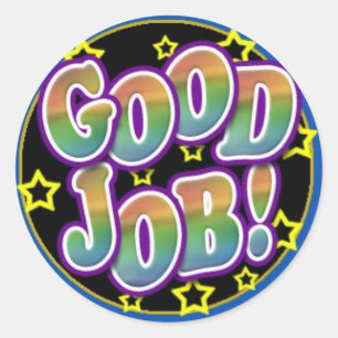 Goed gedaan! ronde sticker