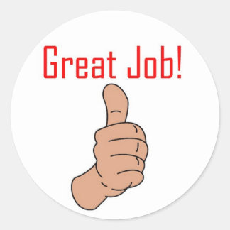 Goed gedaan! ronde sticker