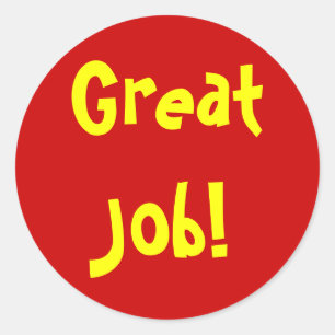 Goed gedaan! ronde sticker