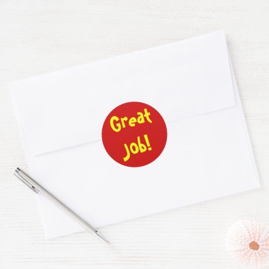 Goed gedaan! ronde sticker (Envelop)