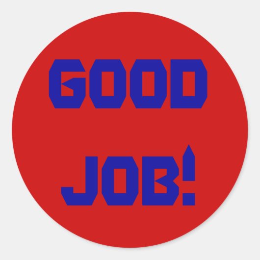 Goed gedaan! ronde sticker (Voorkant)