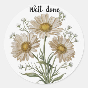 Goed gedaan ronde sticker