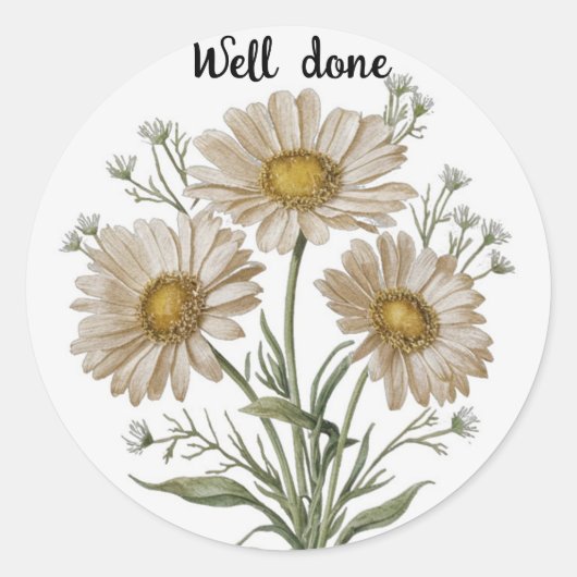 Goed gedaan ronde sticker (Voorkant)