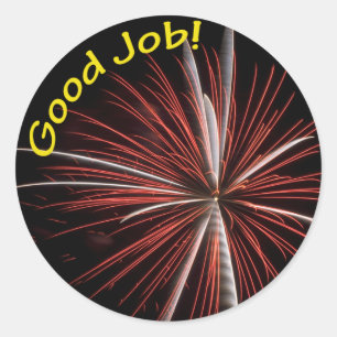 Goed gedaan! ronde sticker