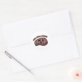 Goed gedaan! Schattigee goed gedronken steak carto Ronde Sticker (Envelop)
