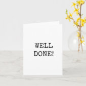 Goed gedaan, Simpel, Minimalistisch, Alleen tekst Kaart (Gele Bloem)