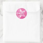 Goed gedaan sterrenlof sticker roze (Tas)