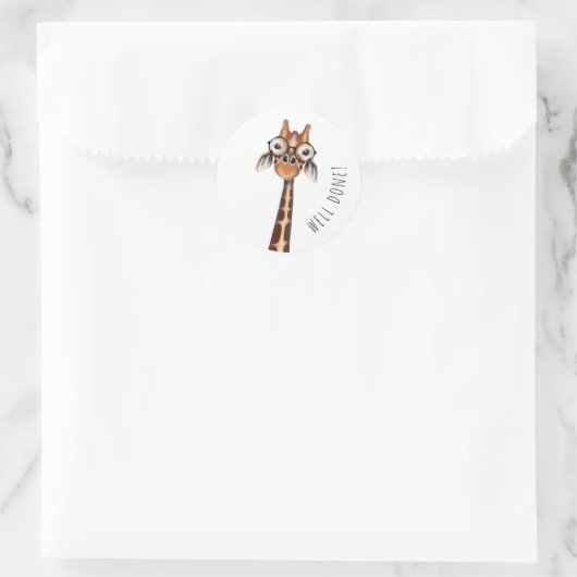 Goed gedaan! STICKER - GIRAFFE (Tas)