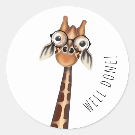 Goed gedaan! STICKER - GIRAFFE (Voorkant)