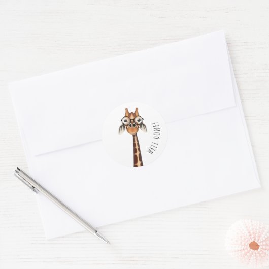 Goed gedaan! STICKER - GIRAFFE (Envelop)