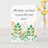 Goed gedaan tuinbloemen en bladeren kaart (Gele Bloem)