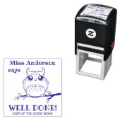 Goed gedaan Uil Custom Teacher Pre Inked Stempel (In situ)