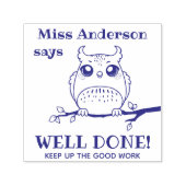 Goed gedaan Uil Custom Teacher Pre Inked Stempel (Design)