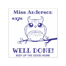 Goed gedaan Uil Custom Teacher Pre Inked Stempel