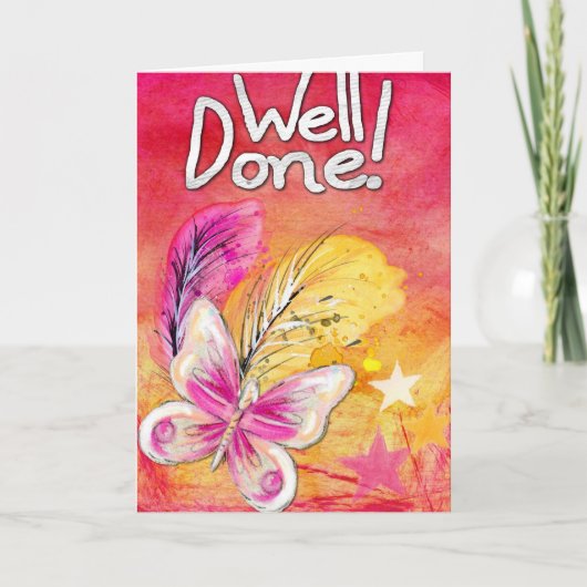 Goed gedaan vieren kaart (Voorkant)