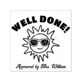 Goed gedaan zon loven grading aanmoediging leraar  zelfinktende stempel (Design)