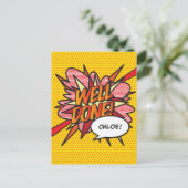 GOED GEDAN Fun Retro Stripboek Pop Art Briefkaart (Staand voorkant)